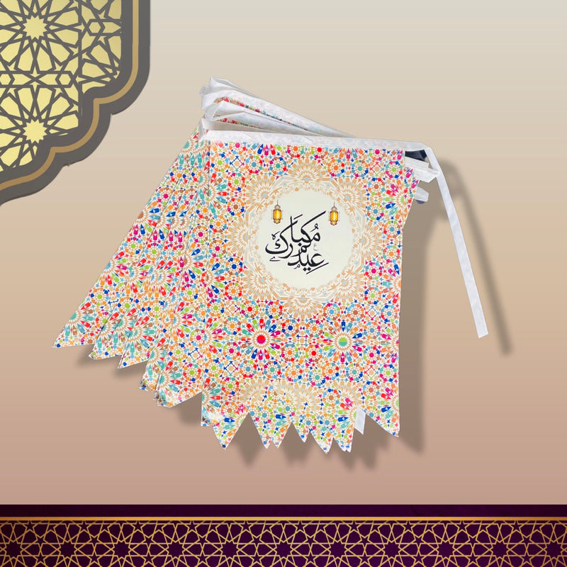 Ramadan- und Eid-Papiergirlande mit 10 Flaggen von 30 x 20 cm