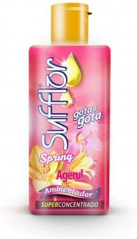 Agerul - væske med koncentreret forår / spring aroma 125ml. Kendt blandt mange influencers verden rundt, hvor det bruges i blandninger af andre rengøringsmidler, servietter & duftværk til hjemmet - Mød familiet Sufflor , Agerul & GotaAGota