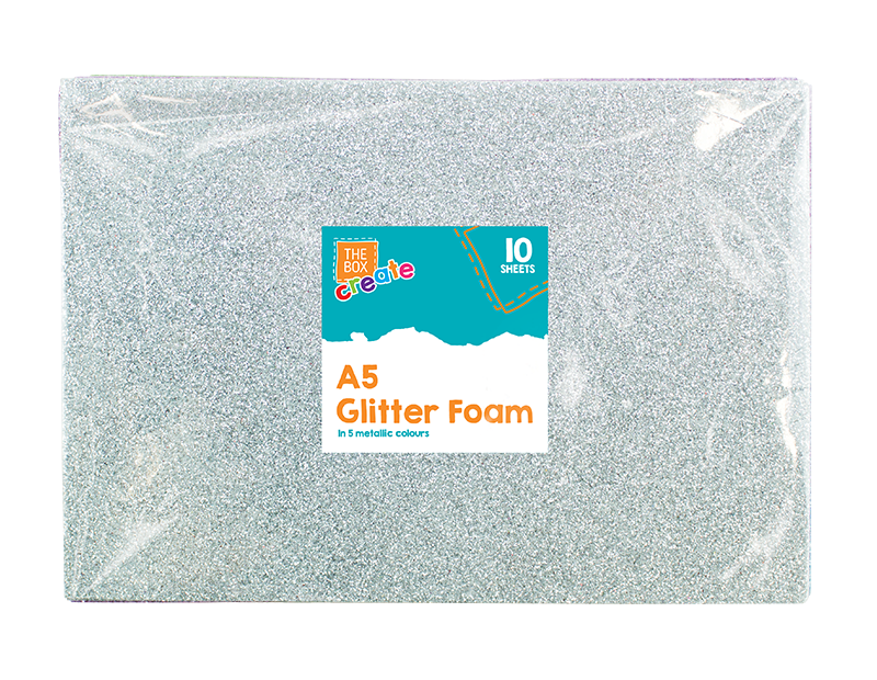 A5 Glittered Foam Sheets - 10 Pack - Dollarstore.dk