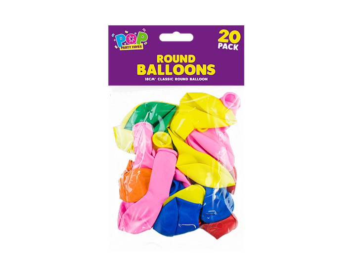 Runde Balloner - 20 Stk - Dollarstore.dk
