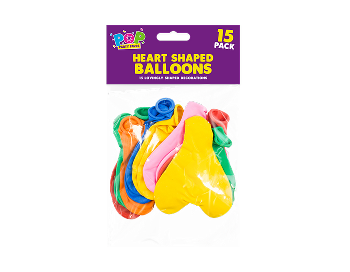 Pop Party Faves - Hjerte Balloner - Dollarstore.dk