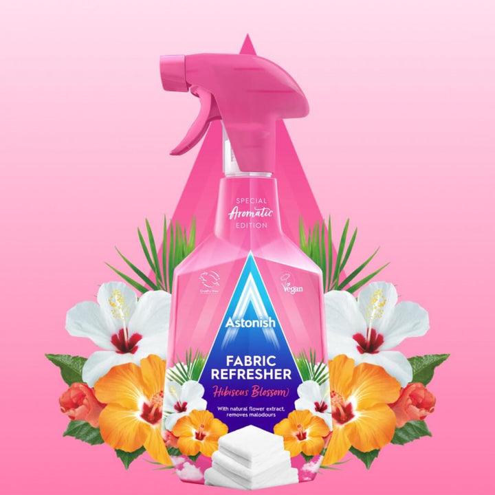 Astonish Textilerfrischer 750 ml (vegan) – Hibiskusblüte