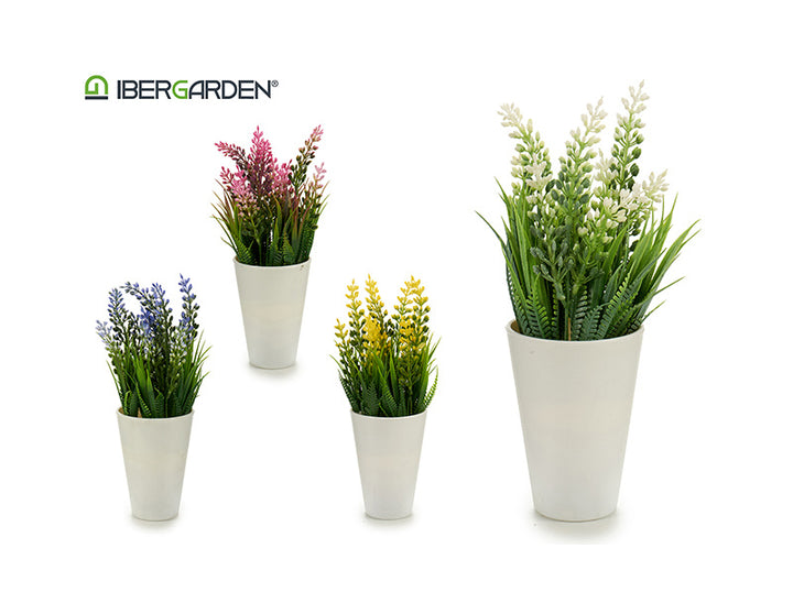 Potted long flowers white mix 4 colors