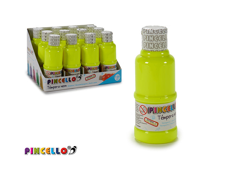 Tempera neon yellow 120ml - Dollarstore.dk