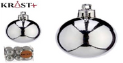 Krist - Weihnachtskugeln PVC Silberfarbe 5cm - 12Stk