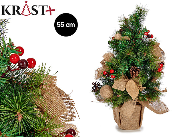 Krist – Weihnachtsbaum mit Kieferndetails als Dekoration