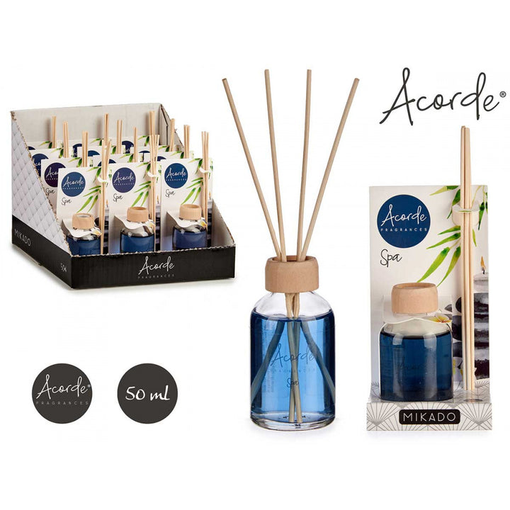 Acorde - Mikado 50ml duft i glas med sticks Spa
