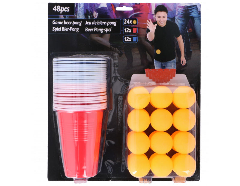 Game Beer-Pong 48pcs Ps - Dollarstore.dk