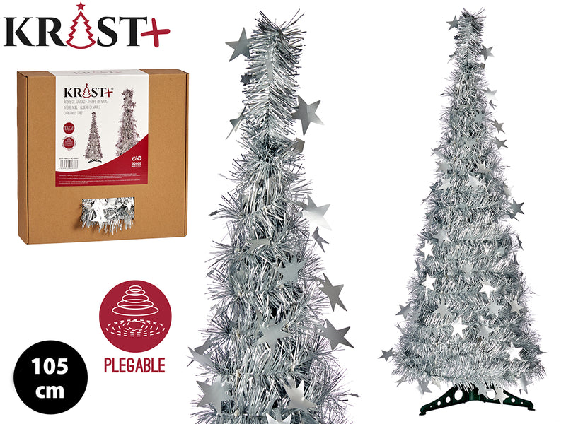 Krist – Künstlicher silberner Girlanden-Weihnachtsbaum, 105 cm