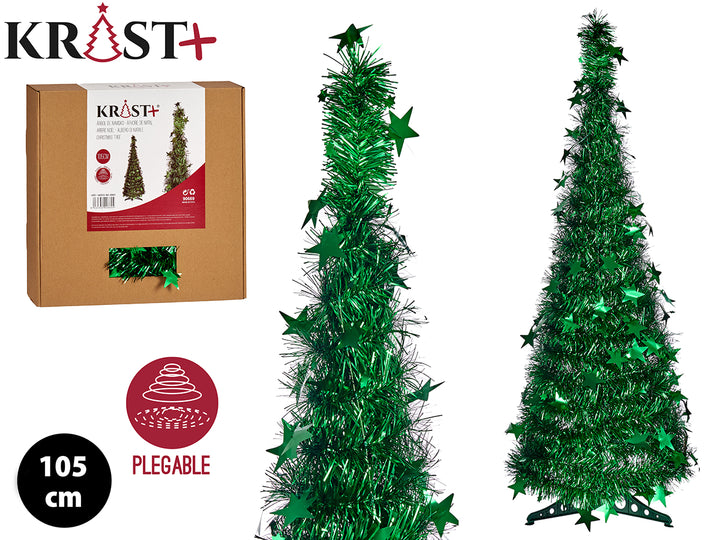 Krist - Grøn garlende juletræ 105cm