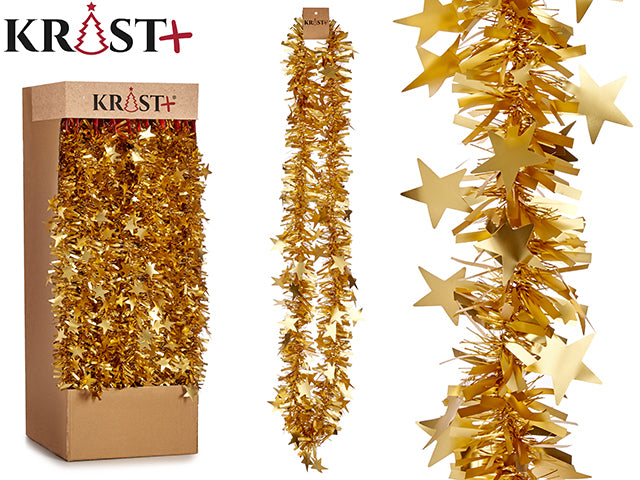 Krist – Girlande 200 x 9 cm – Metallic-Goldfarbe mit Figuren
