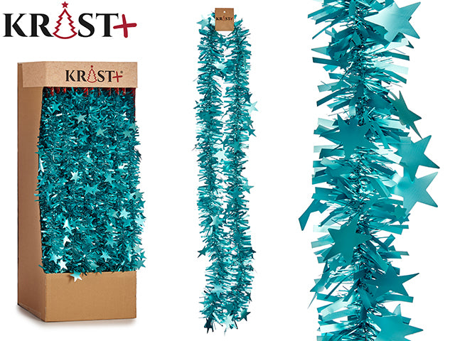 Krist – Girlande 200 x 9 cm – Farbe Metallic-Türkis mit Figuren