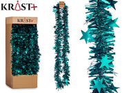 Krist – Girlande 200 x 9 cm – Metallic-Grün mit Sternen