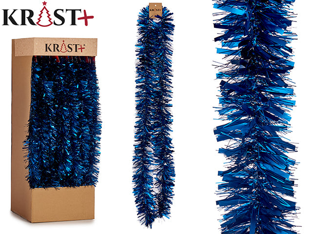Krist – Girlande 200 x 9 cm – metallische dunkelblaue Farbe