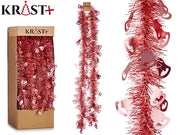 Krist – Girlande 200 x 9 cm – Metallic-Rosa mit Glöckchen