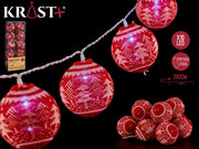 Krist - Weihnachtskugel-Lichterkette mit 10 Lichtern