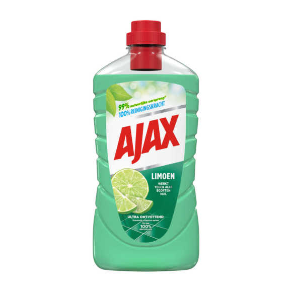 Ajax – Bodenreiniger-Flasche 1000 ml – Limettenaroma
