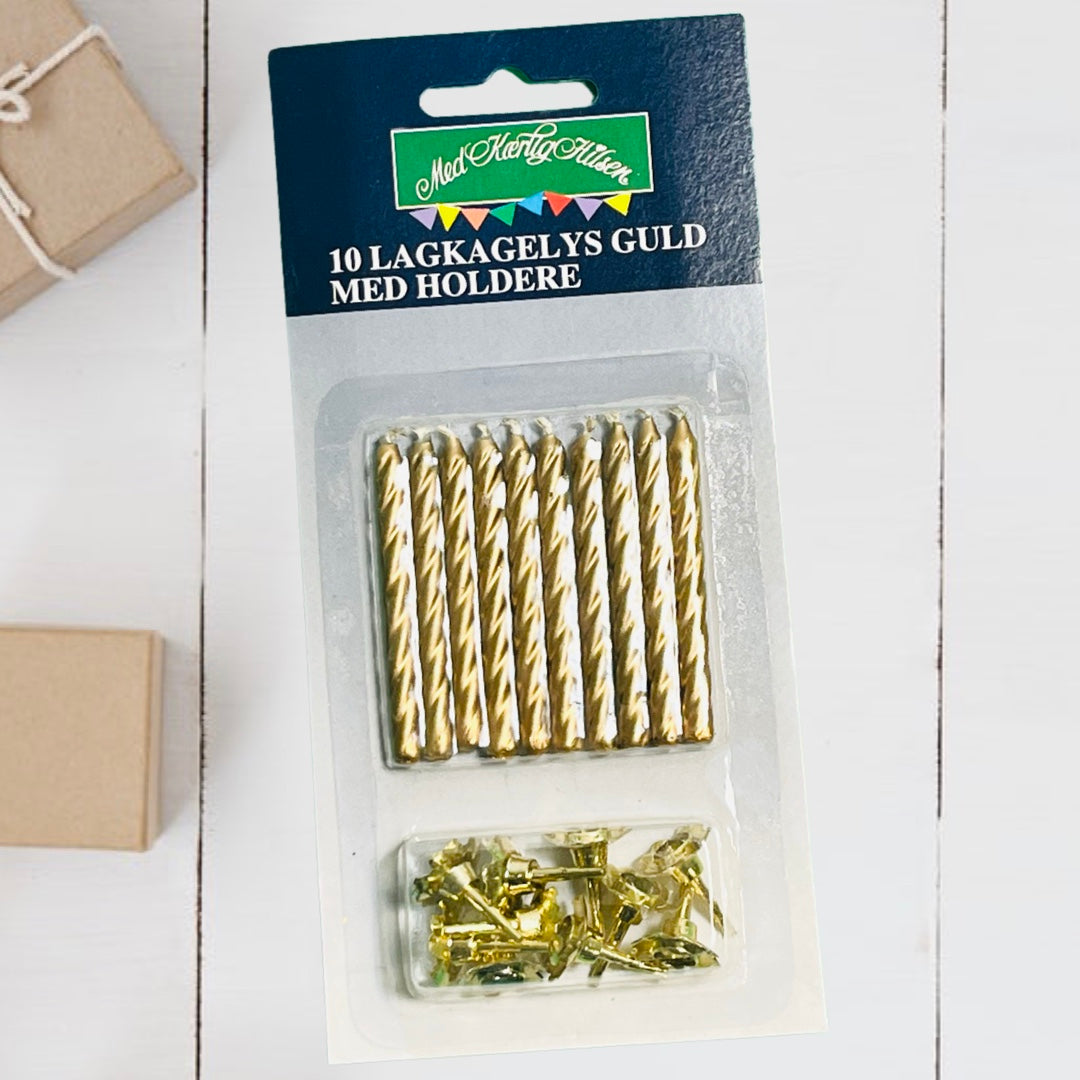 MKH – 10-lagige Kuchenkerzen mit Haltern – Gold