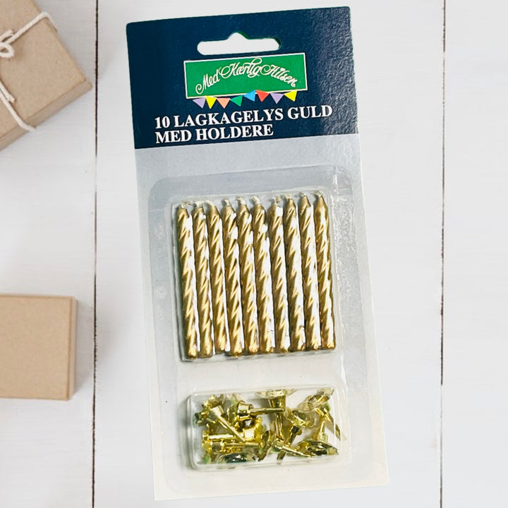 MKH – 10-lagige Kuchenkerzen mit Haltern – Gold