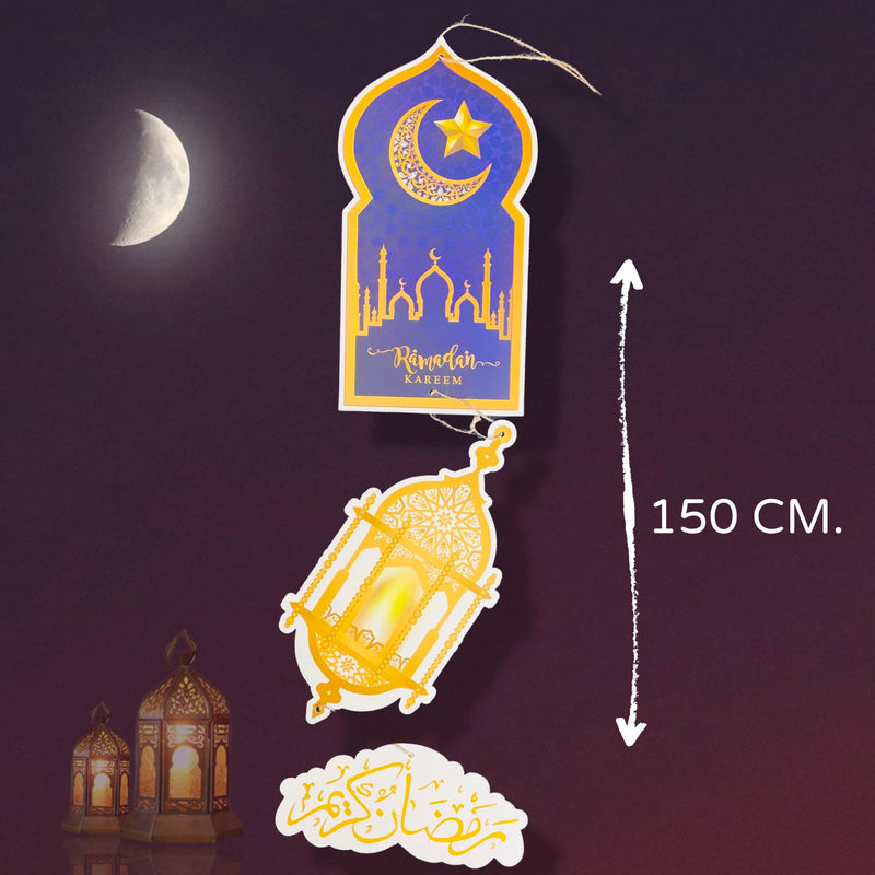 Riesige Hängedekoration aus Pappe, 150 cm – Ramadan