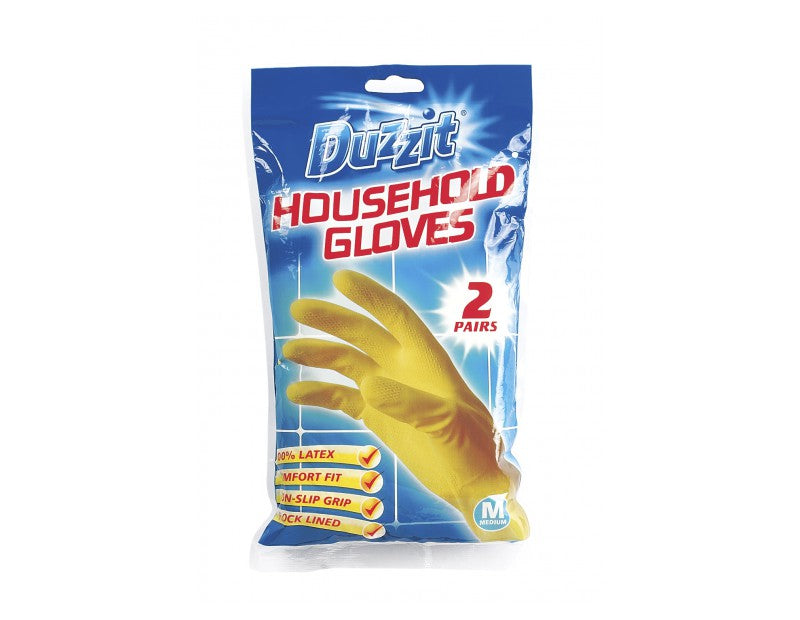 Duzzit Husholdningshandsker Medium 2 Stk - Dollarstore.dk