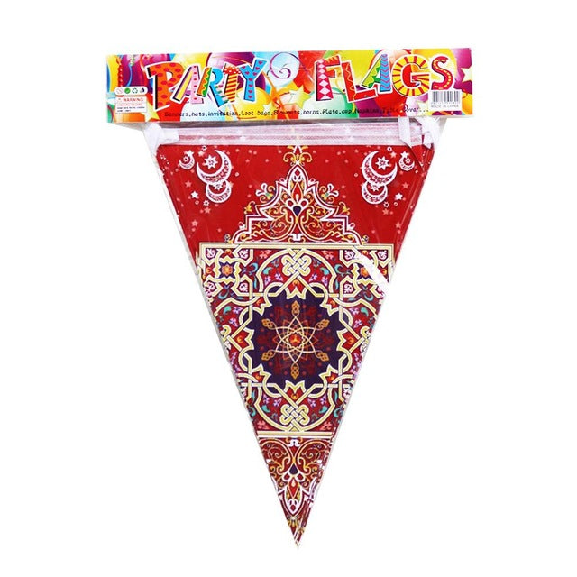 Ramadan- und Eid-Dreiecksbanner, 2 m