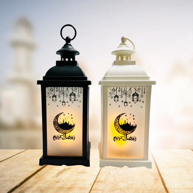 Laterne 35x13cm LED - Ramadan-Thema