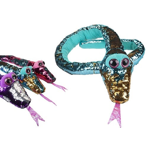 Pailletten-Glitzies – Magischer Schlangen-Teddybär 100 cm (Farbe wählen)