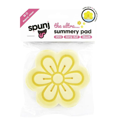 Spunj-Schwamm mit extrem saugfähiger Blume, 9,5 x 9,5 x 2,5 cm – Gelb