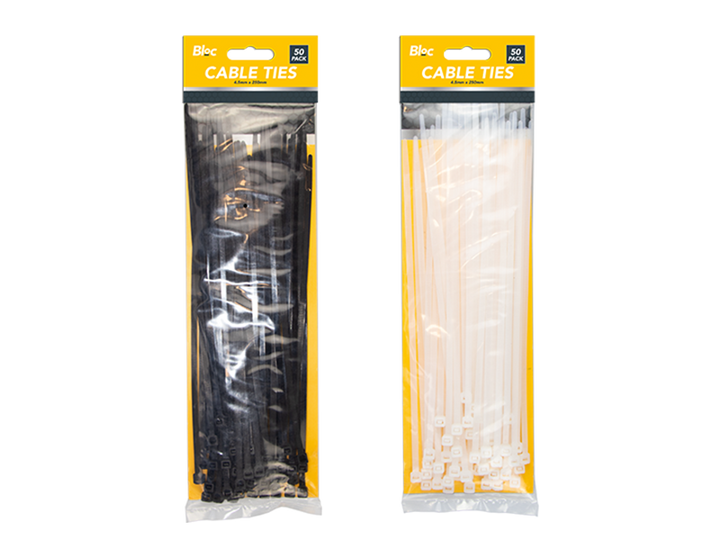 BloC - Kable stirps 4,7x250mm 50stk. Pga lagerstyring sender vi tilfældig farve når du bestiller dette produkt