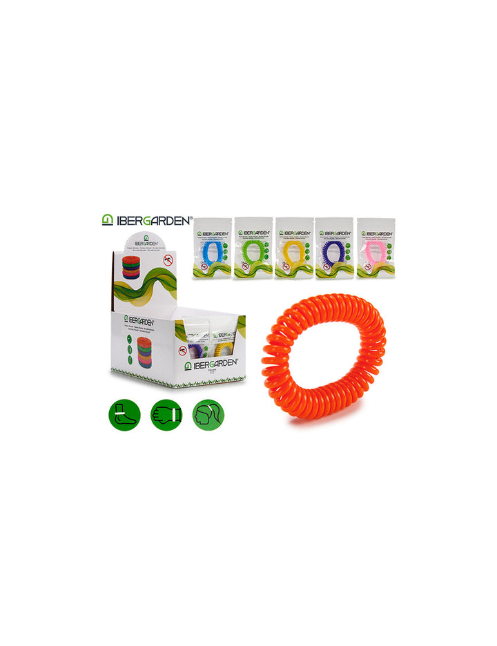 Ibergarden - Citronella armbånd mod myg og andet. Bemærk at vi sender en tilfældig farve ved køb af denne vare