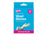 Vivid – Vinyl-Handschuhe, 12 Stück, Universalgröße