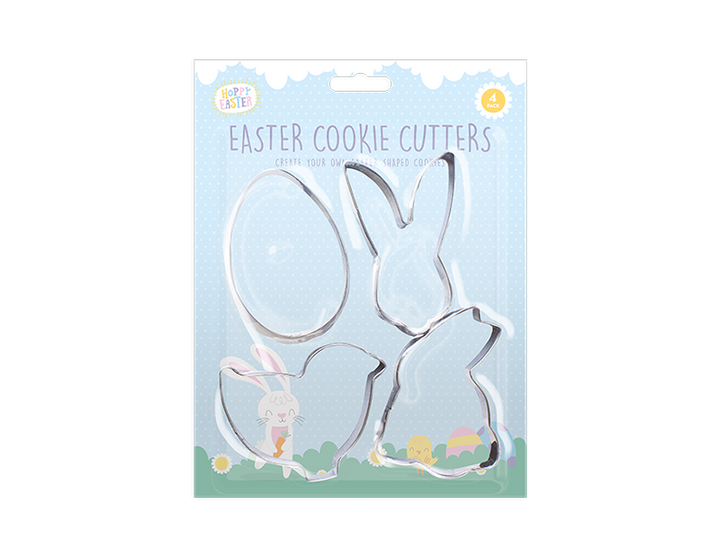 Hoppy easter - småkageformer 4stk i rustfri stål