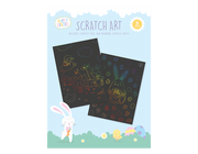 Hoppy Easter - Skrabbekunst med skrabber 2x A4 ark