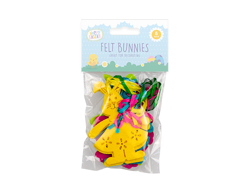 Hoppy easter - Kaniner på snor 10cm 8stk