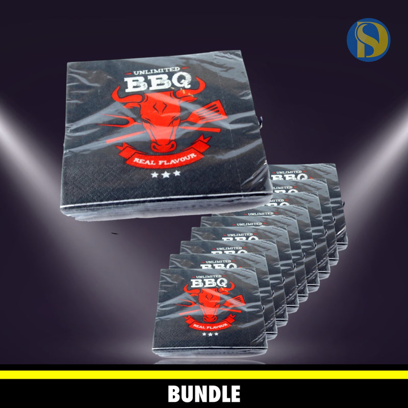 BBQ Unlimited – 10er-Pack Servietten 16,5 x 16,5 cm, 2-lagig