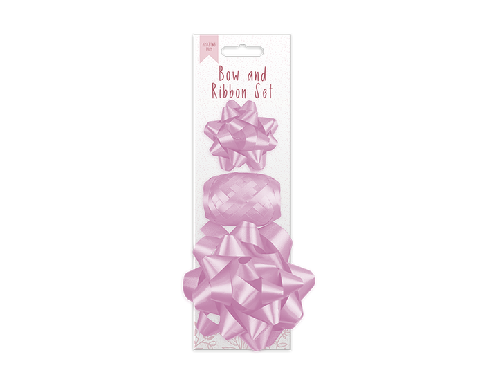 Amazing Mum - Sløjfe og gavebånd sæt lyserød