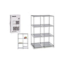 Arhome - rustfri metalreol med 6 rum 102x68x35cm 