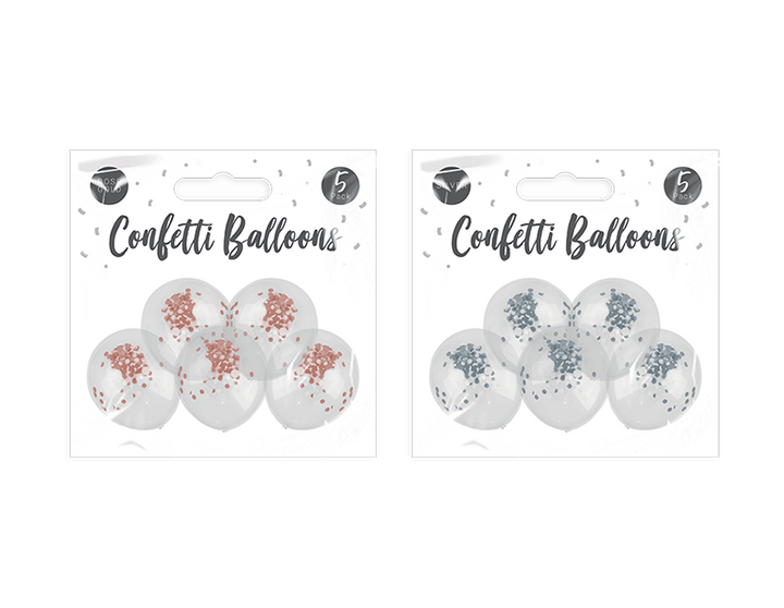 Pop party faves - Konfetti balloner 5stk 