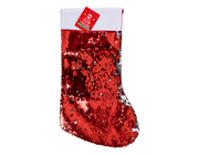 Nordpol – Weihnachtsstrumpf mit Pailletten, 39 cm