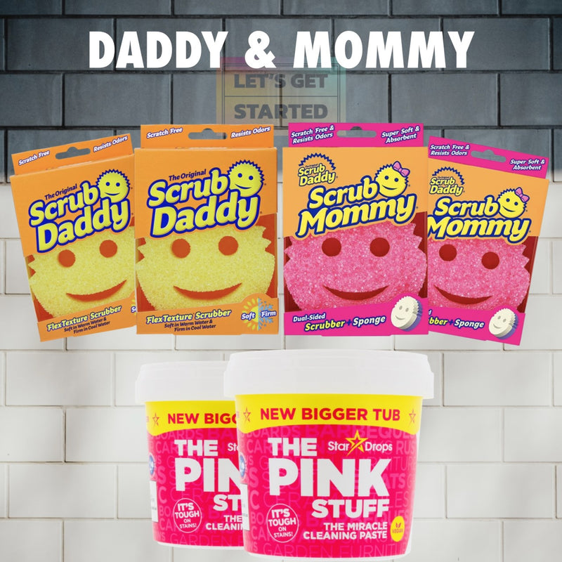 ScrubDaddy &amp; Mommy Teamwork-Set mit 2 Stück 850 g – The Pink Stuff Paste