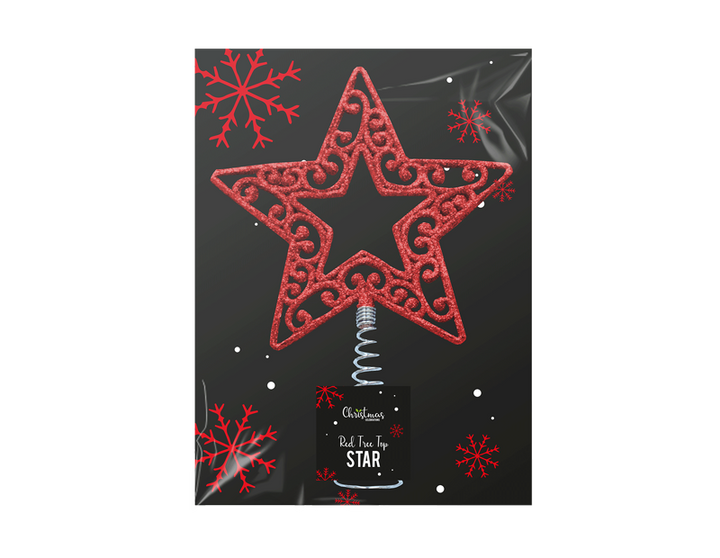 Rød topstjerne 14cm