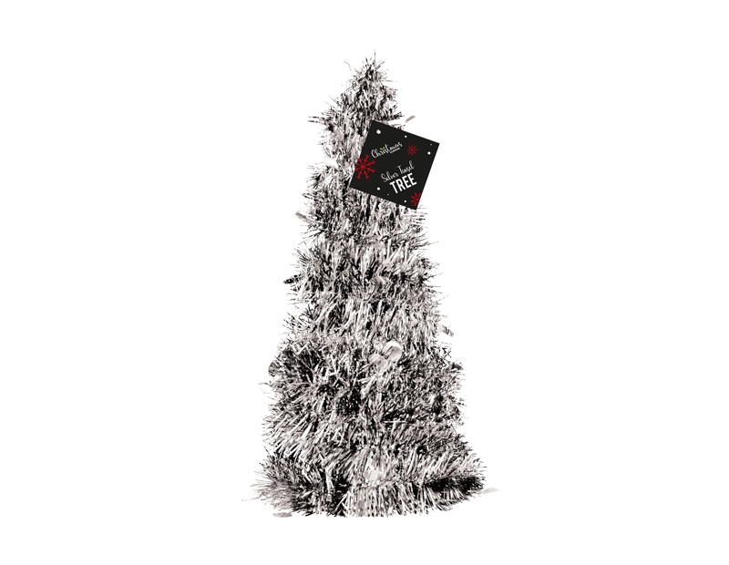 Lametta-Weihnachtsbaum 31 cm – Silber